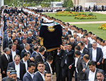 رئیس جمهوری در مراسم تشییع جنازه اسلام کریمف در ازبکستان شرکت کرد